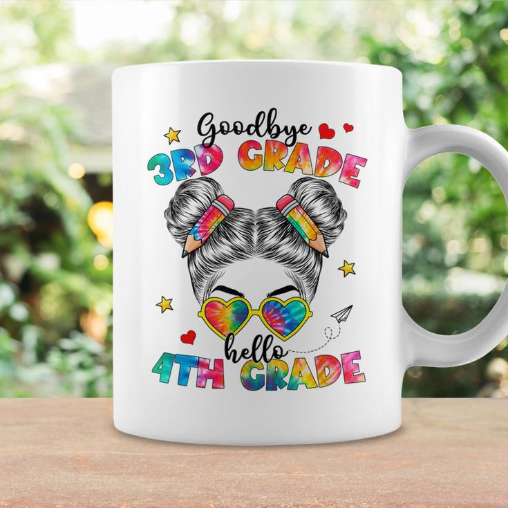 Goodbye 3Rd Grade Hello 4Th Grade Messy Bun Teacher Kids Coffee Mug Gifts ideas