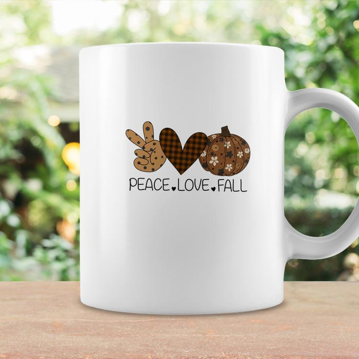 Heart Pumpkin Peace Love Fall Coffee Mug Gifts ideas