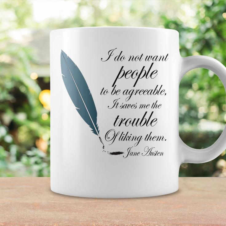 Jane Austen Funny Agreeable Quote Coffee Mug Gifts ideas