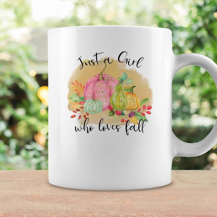 Just A Girl Who Loves Fall Colorful Gift Coffee Mug Gifts ideas