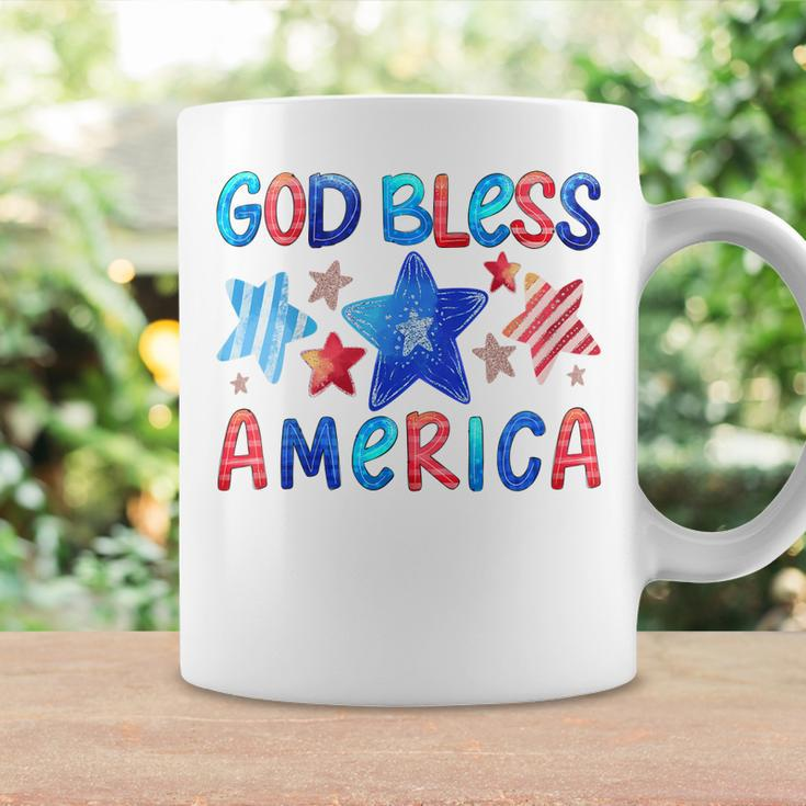 Kids Cute American Flag Girls 4Th Of July God Bless America Kids Coffee Mug Gifts ideas