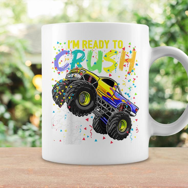 Kids Kids Im Ready To Crush 4 Monster Truck 4Th Birthday Boys Coffee Mug Gifts ideas
