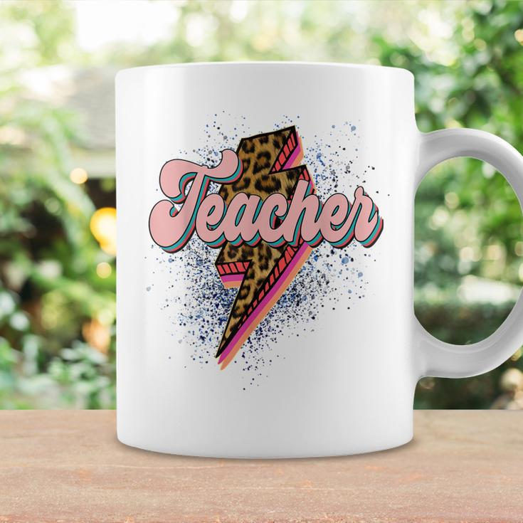 Leopard Teacher Teacher Lightning Bolt Back To School  Coffee Mug Gifts ideas