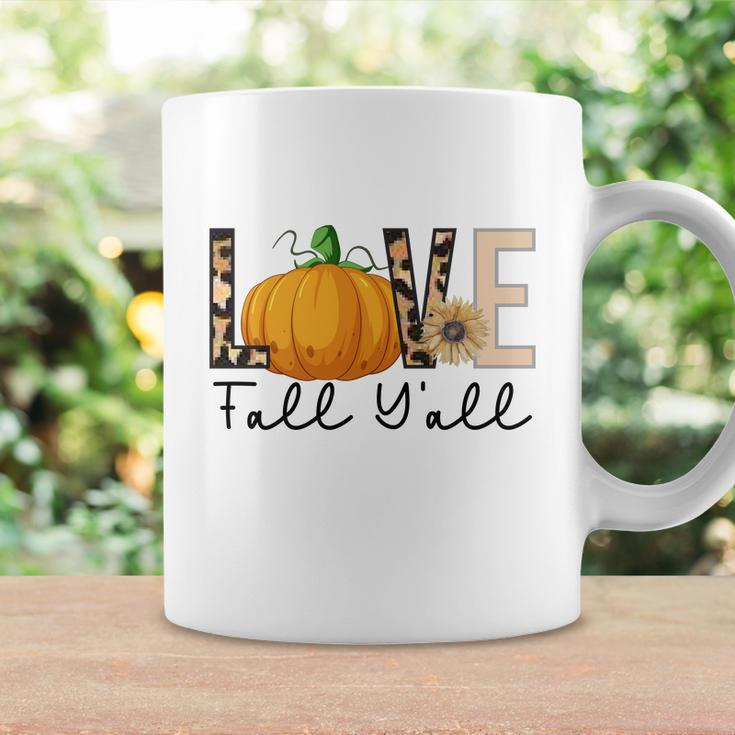Love Fall Yall Pumpkin Lovers Thankful Coffee Mug Gifts ideas