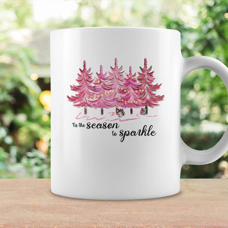 Minimalist Christmas Tree Pink ChristmasTis The Season To Sparkle Coffee Mug Gifts ideas