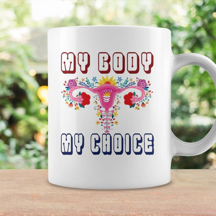 My Body My Choice Pro Roe Floral Uterus Coffee Mug Gifts ideas