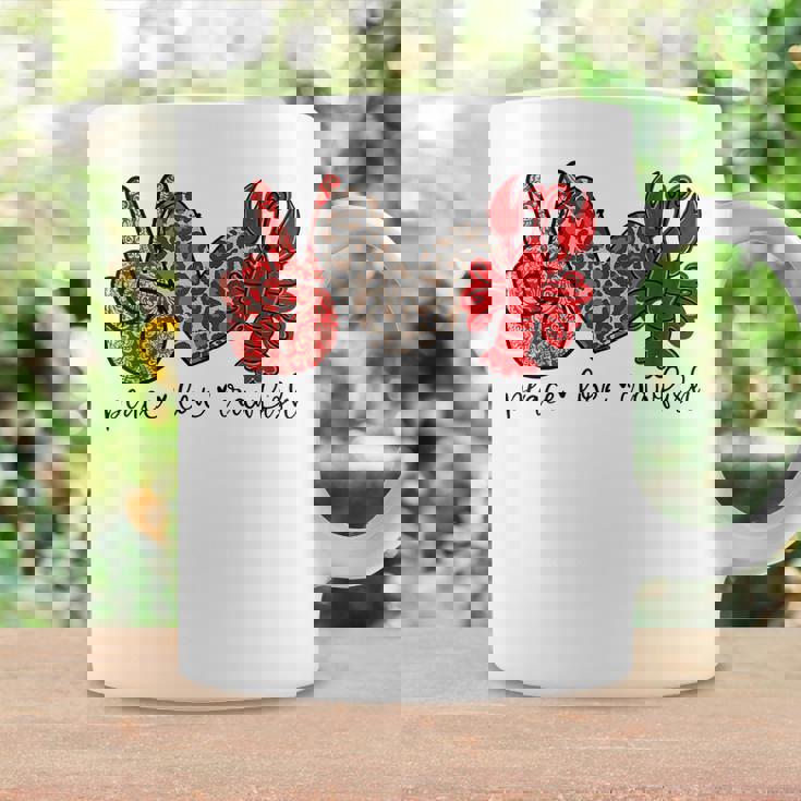 Peace Love Crawfish Cute Leopard And Seafood Lover Coffee Mug Gifts ideas