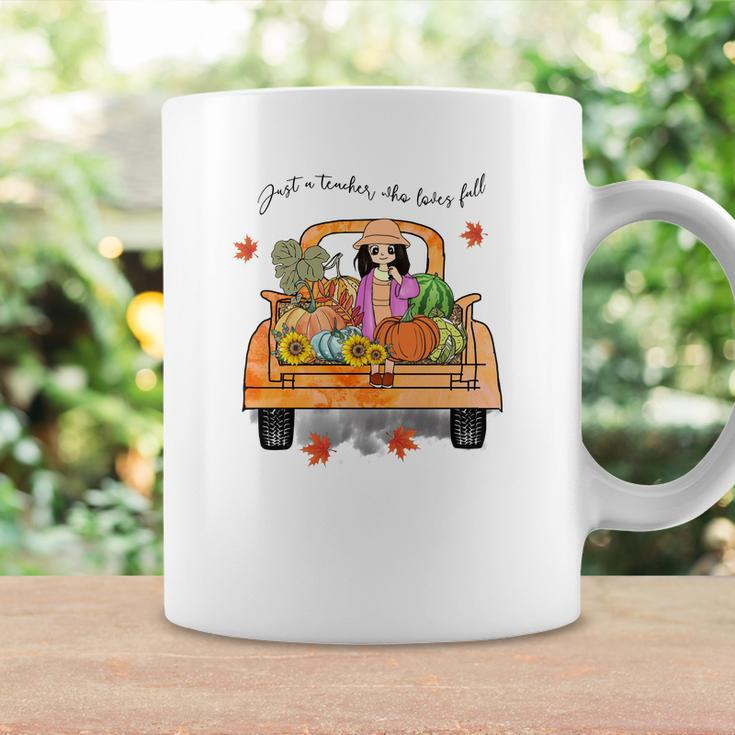 Pumpkin Truck Just A Teacher Who Loves Fall Coffee Mug Gifts ideas