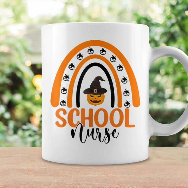 School Nurse Spooky Halloween Pumpkin Rainbow Nursing Coffee Mug Gifts ideas