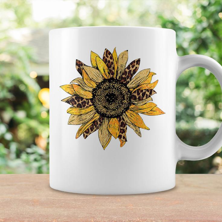 Sunflower For Women Cute Graphic  Cheetah Print  Coffee Mug Gifts ideas