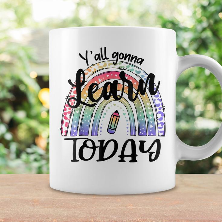 Yall Gonna Learn Today Funny Back To School Tie Dye Rainbow Coffee Mug Gifts ideas