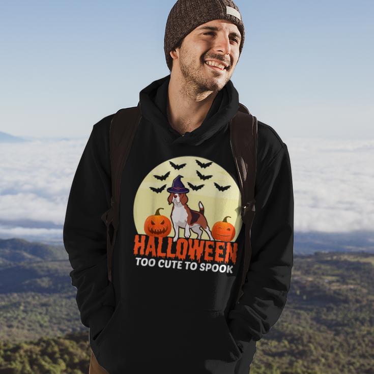 Halloween Too Cute To Spook Beagle Wizard Puppy Lover  Hoodie