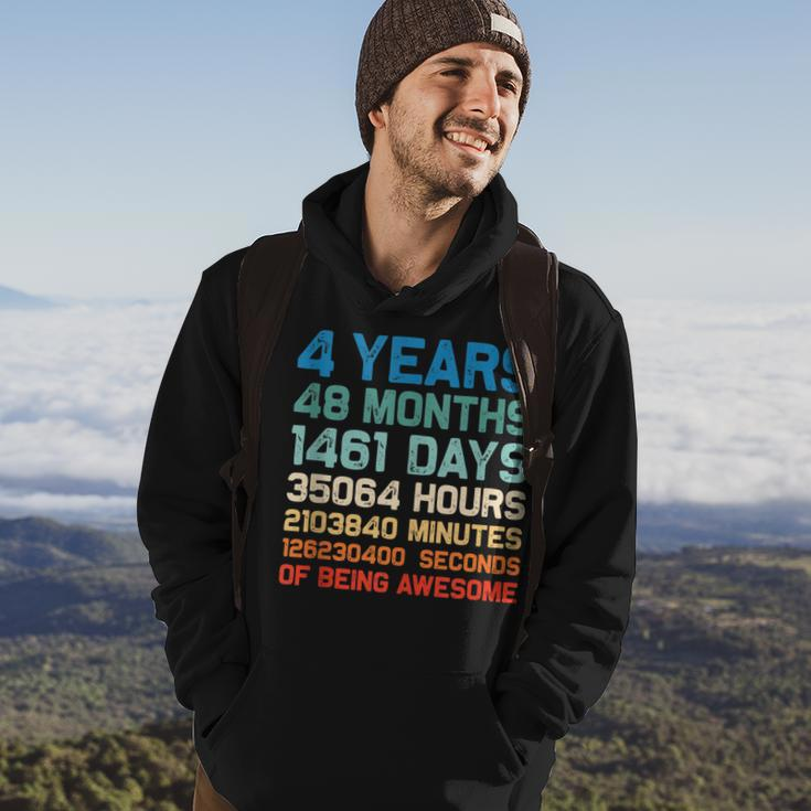 4Th Birthday 4 Years Of Being Awesome Wedding Anniversary V2 Hoodie Lifestyle