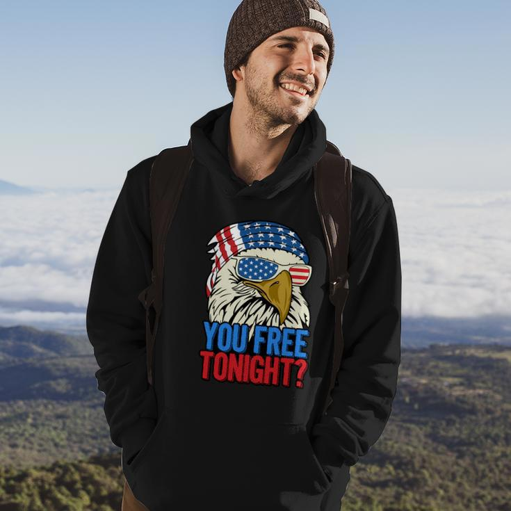 4Th Of July American Flag Bald Eagle Mullet You Free Tonight Gift Hoodie Lifestyle