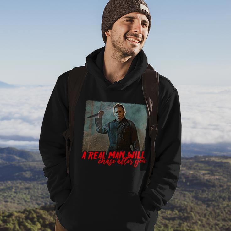 A Real Man Will Chase After You Halloween Horror Movies Hoodie Lifestyle
