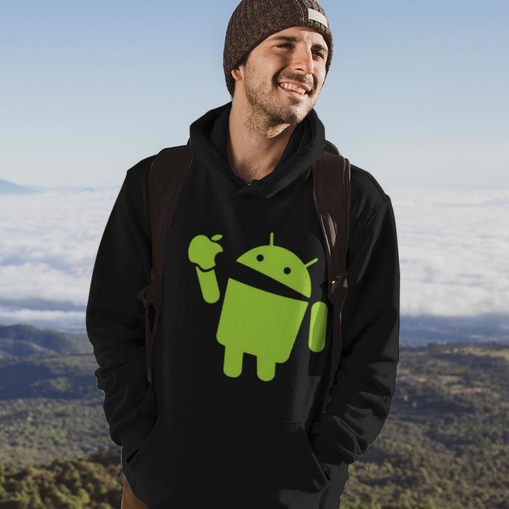 Android Eats Apple Funny Nerd Computer Tshirt Hoodie Lifestyle