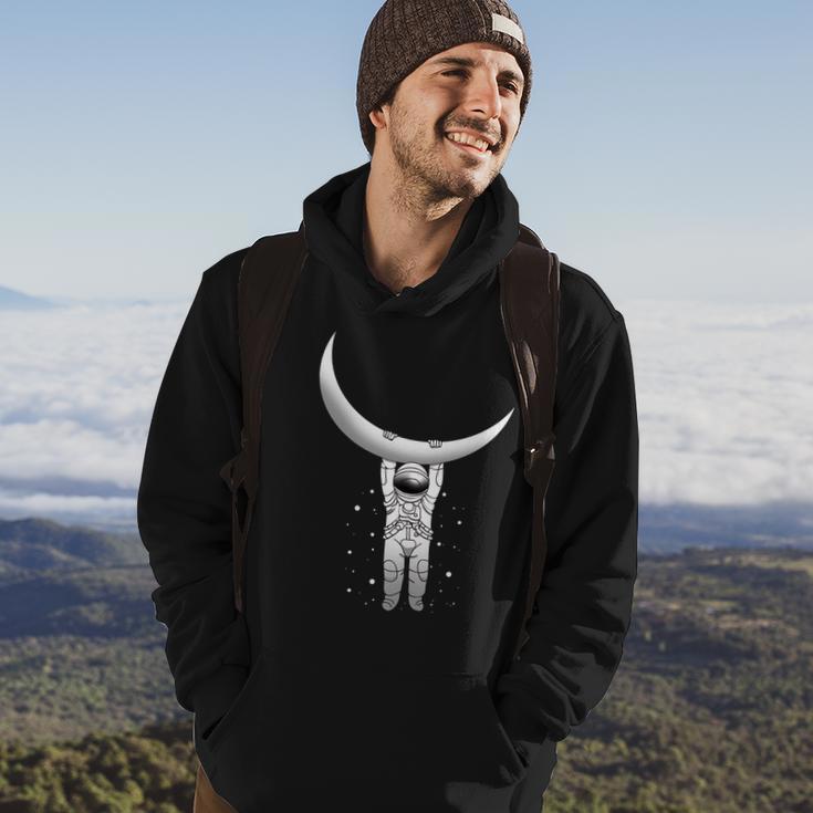 Astronaut Hanging From The Moon Tshirt Hoodie Lifestyle