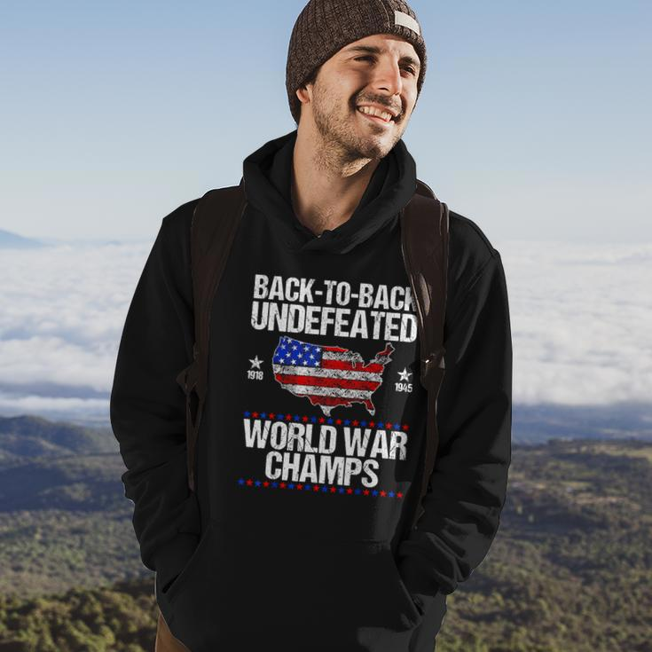 Back To Back Undefeated World War Champs Usa Flag Hoodie Lifestyle