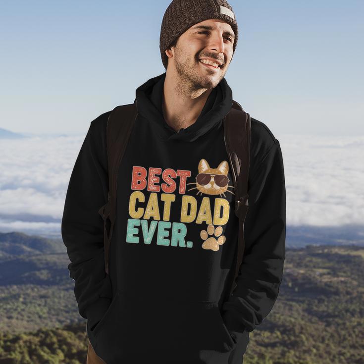 Best Cat Dad Ever Vintage Colors Tshirt Hoodie Lifestyle