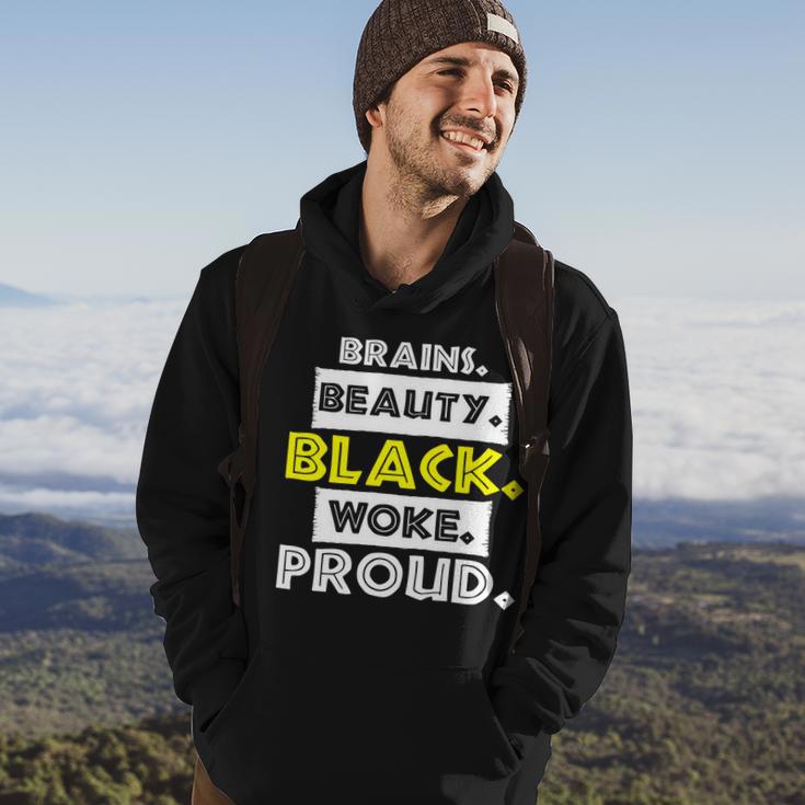 Brains Beauty Black Woke Proud Hoodie Lifestyle