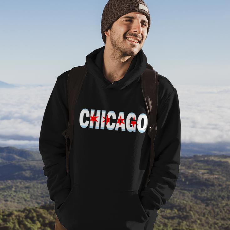 Chicago Flag Star Logo Hoodie Lifestyle