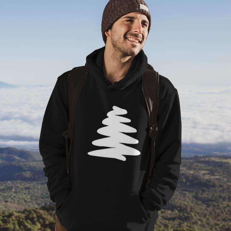 Christmas Trendy Drawing Tree Artistic Hoodie Lifestyle