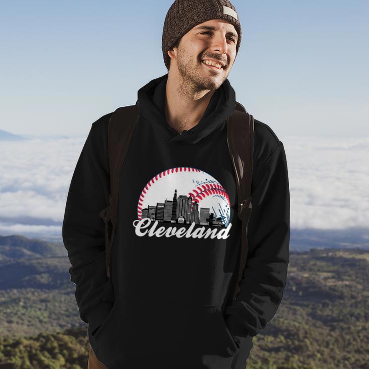 Cleveland Baseball Skyline Retro Tshirt Hoodie Lifestyle