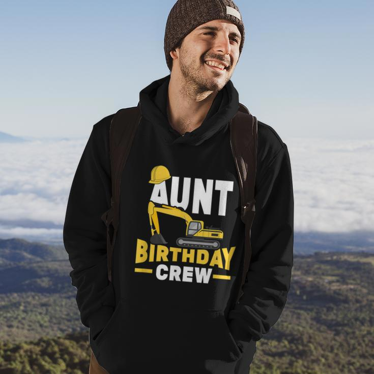 Construction Birthday Party Digger Aunt Birthday Crew Graphic Design Printed Casual Daily Basic Hoodie Lifestyle