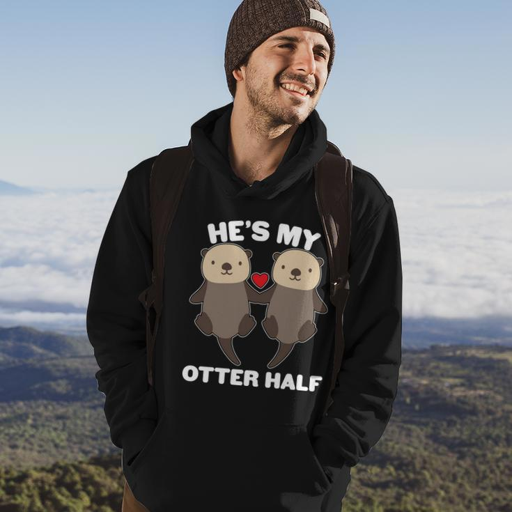Cute Hes My Otter Half Matching Couples Shirts Men Hoodie Lifestyle