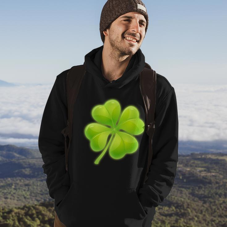 Cute St Patricks Day Lucky Glowing Shamrock Clover Hoodie Lifestyle