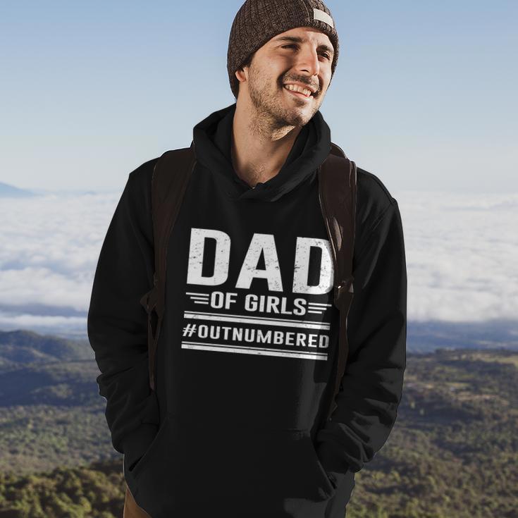 Dad Of Girls Outnumbered Fathers Day Cool Gift Hoodie Lifestyle