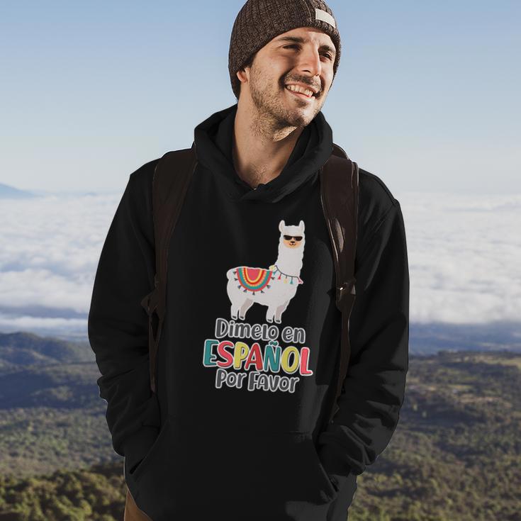 Dimelo En Espanol Por Favor Spanish Llama Hoodie Lifestyle