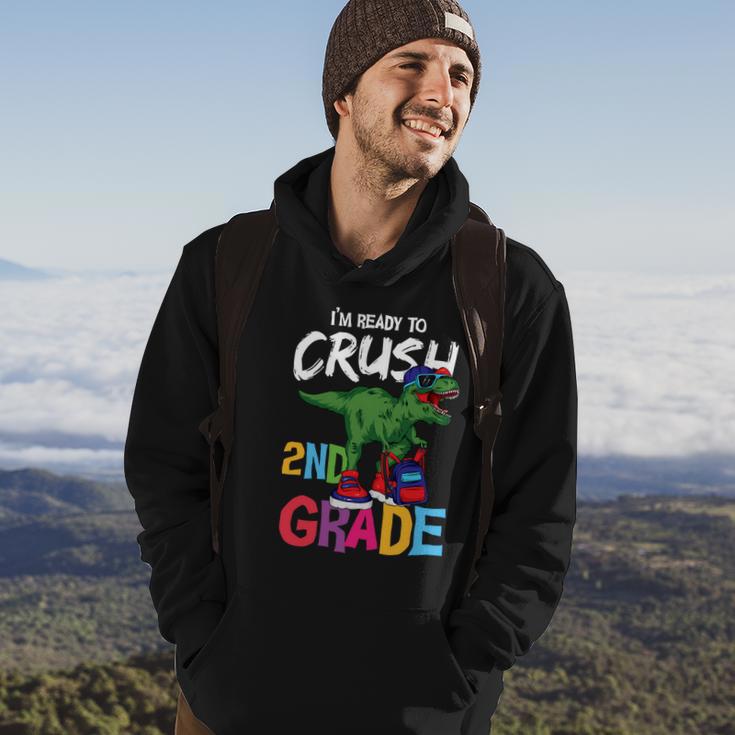 Dinosaur Im Ready To Crush 2Nd Grade Back To School First Day Of School Hoodie Lifestyle