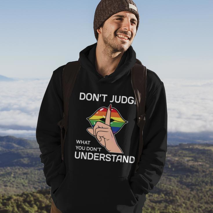 Dripping Rainbow Lips Hand Lgbt Pride Month Hoodie Lifestyle
