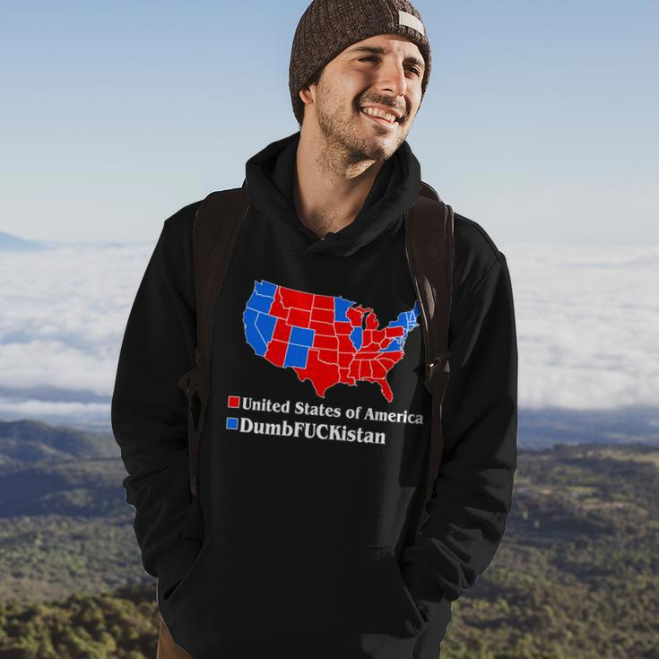 Dumbfuckistan Vs United States Of America Election Map Republicans Hoodie Lifestyle