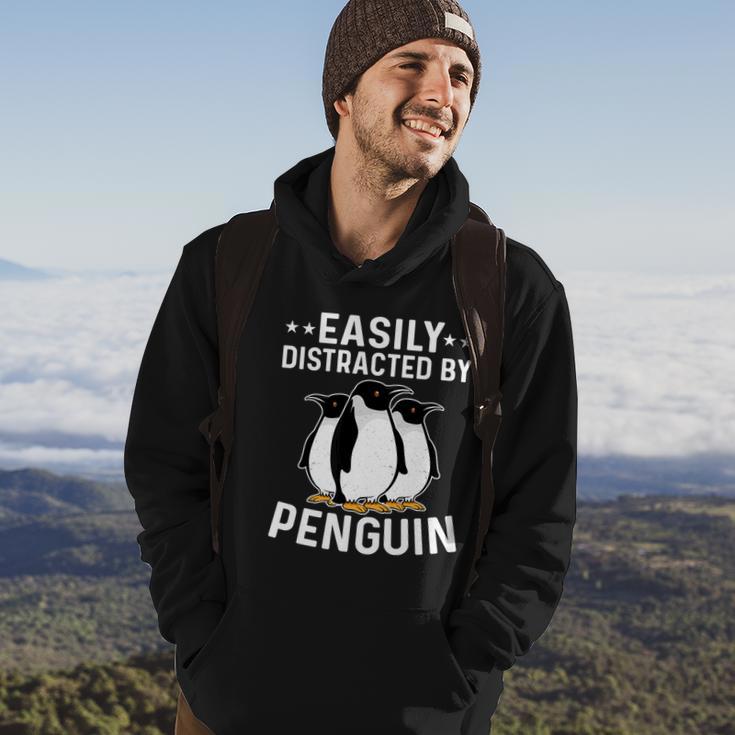 Easily Distracted By Penguins Gentoo Adelie Penguin Lovers Gift Hoodie Lifestyle