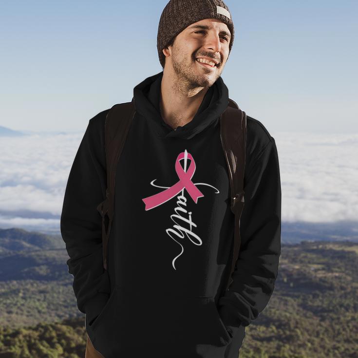 Faith Breast Cancer Awareness Ribbon Hoodie Lifestyle