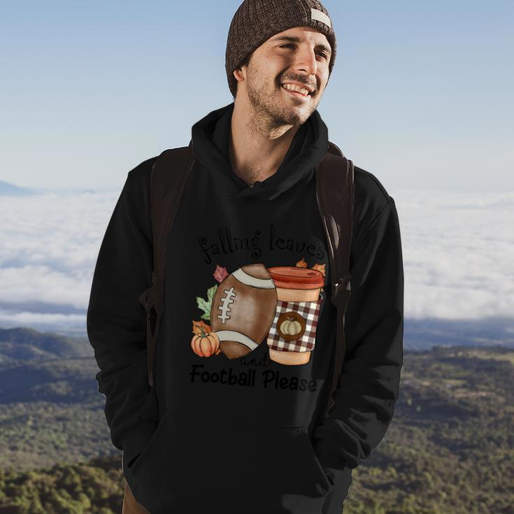 Falling Leaves And Football Please Thanksgiving Quote V2 Hoodie Lifestyle