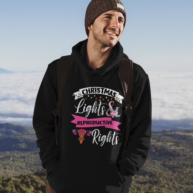 Feminist Christmas Lights And Reproductive Rights Pro Choice Funny Gift Hoodie Lifestyle