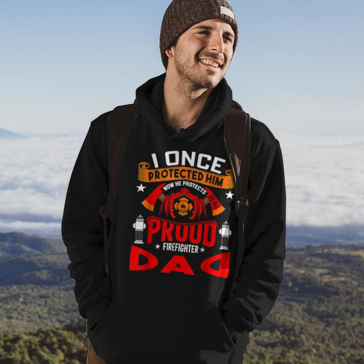 Firefighter Proud Firefighter Dad Hoodie Lifestyle