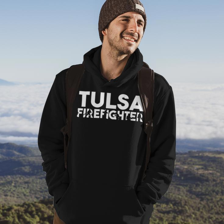 Firefighter Tulsa Firefighter Dad Proud Firefighter Fathers Day V3 Hoodie Lifestyle