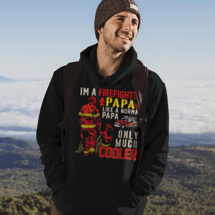 Firefighter Vintage Im A Firefighter Papa Definition Much Cooler Hoodie Lifestyle
