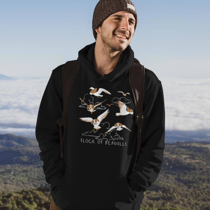 Flock Of Beagulls Beagle With Bird Wings Dog Lover Funny Hoodie Lifestyle
