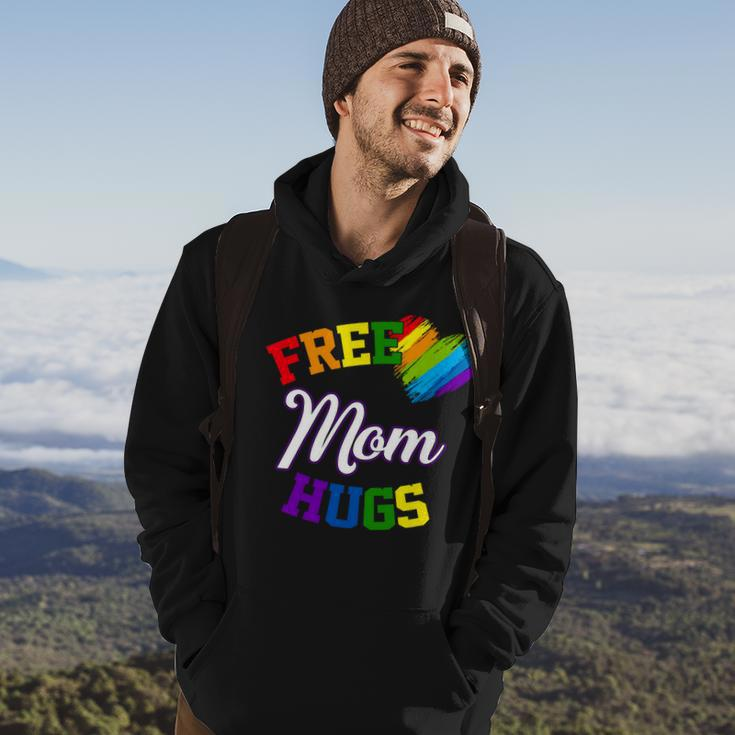 Free Mom Hugs Lgbt Gay Pride Heart Hoodie Lifestyle