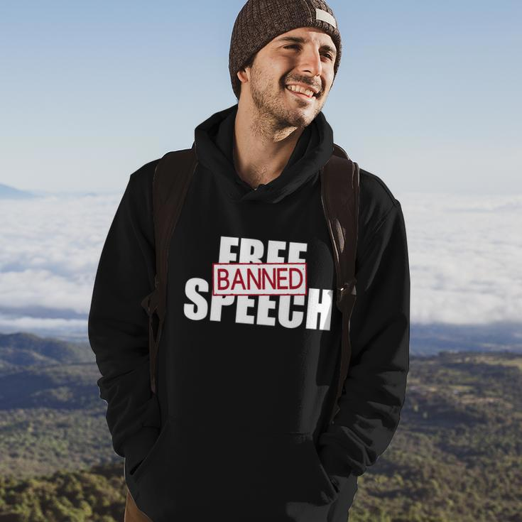 Free Speech Banned Hoodie Lifestyle