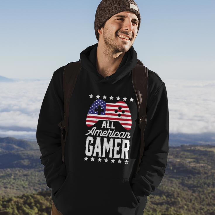 Funny American Gamer 4Th Of July Hoodie Lifestyle
