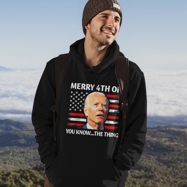 Funny Biden Confused Merry Happy 4Th Of You KnowThe Thing Hoodie Lifestyle