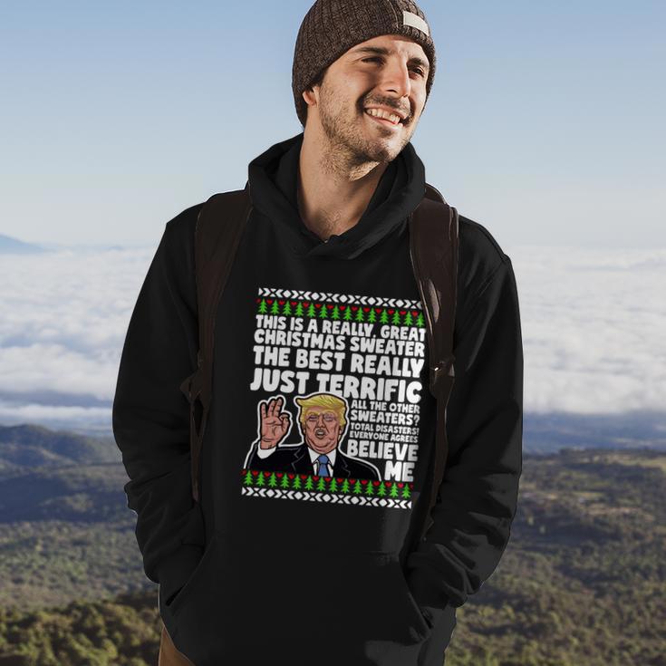 Funny Donald Trump Ugly Christmas Sweater Parody Speech Gift Hoodie Lifestyle