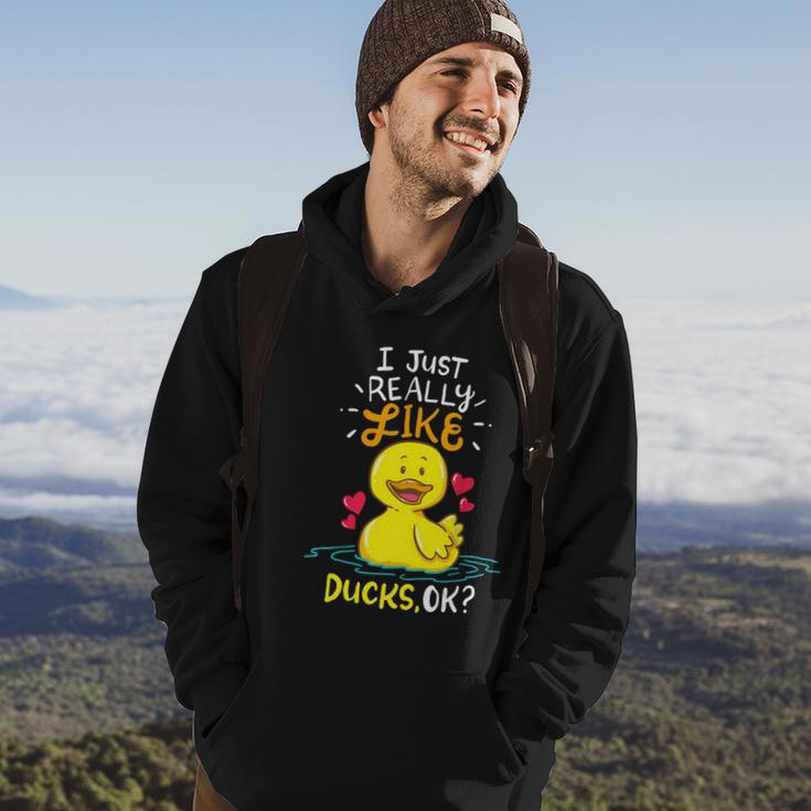 Funny Duck Ducks Rubber Gift Hoodie Lifestyle