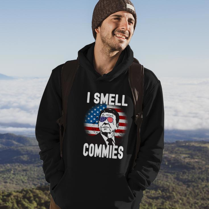 Funny Reagan Political Humor I Smell Commies Reaganomics Hoodie Lifestyle